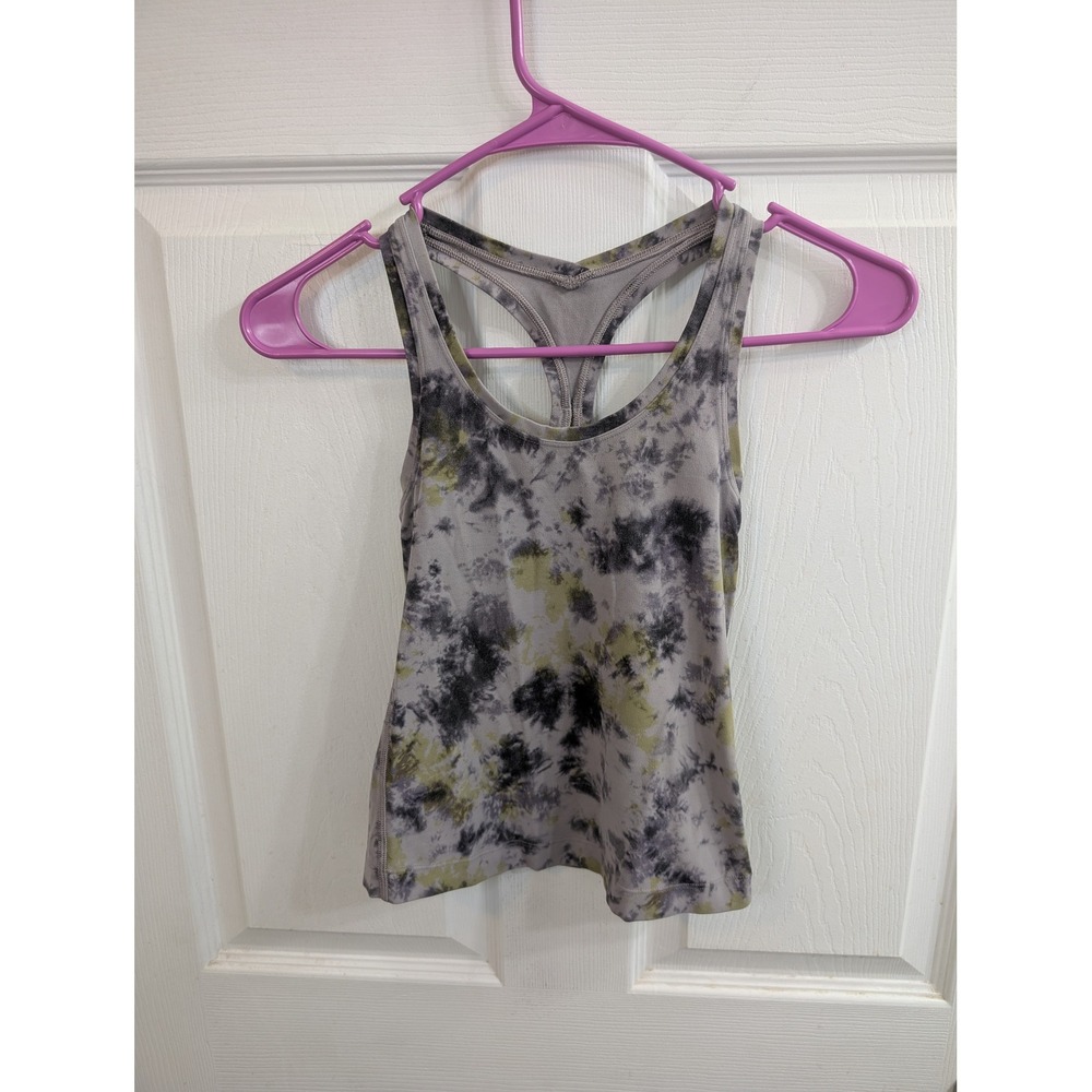 Lululemon Cool Racerback Tank Top Radial Tie Dye Activewear Nulu - Size 2